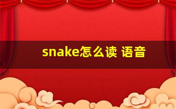 snake怎么读 语音